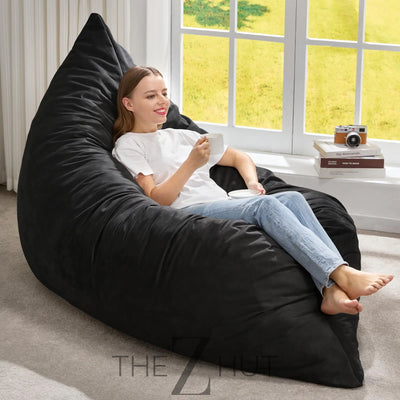 Hobestluk 3 in 1 Bean Bag Chair Giant Bean Bag Chairs Convertible Bean Bag Floor Cushion with Machine Washable Cover, Beanbag Chairs for Adult (Dark Grey) THE Z HUT