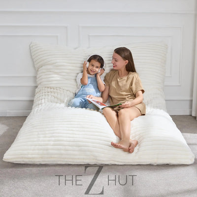 Hobestluk 3 in 1 Bean Bag Chair Giant Bean Bag Chairs Convertible Bean Bag Floor Cushion with Machine Washable Cover, Beanbag Chairs for Adult (Dark Grey) THE Z HUT