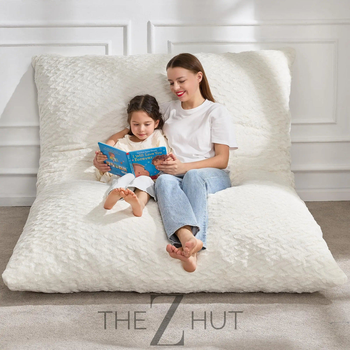 Hobestluk 3 in 1 Bean Bag Chair Giant Bean Bag Chairs Convertible Bean Bag Floor Cushion with Machine Washable Cover, Beanbag Chairs for Adult (Dark Grey) THE Z HUT