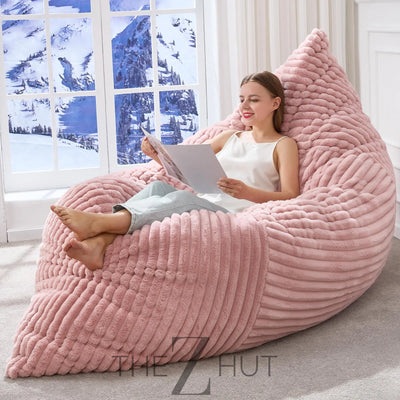 Hobestluk 3 in 1 Bean Bag Chair Giant Bean Bag Chairs Convertible Bean Bag Floor Cushion with Machine Washable Cover, Beanbag Chairs for Adult (Dark Grey) THE Z HUT