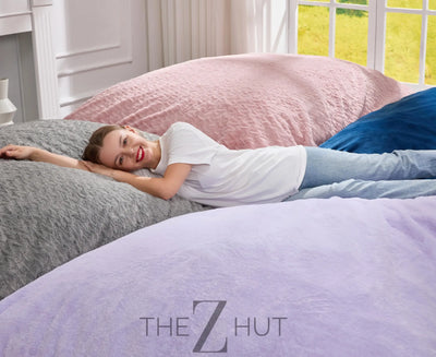 Hobestluk 3 in 1 Bean Bag Chair Giant Bean Bag Chairs Convertible Bean Bag Floor Cushion with Machine Washable Cover, Beanbag Chairs for Adult (Dark Grey) THE Z HUT