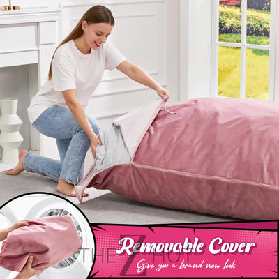 Hobestluk 3 in 1 Bean Bag Chair Giant Bean Bag Chairs Convertible Bean Bag Floor Cushion with Machine Washable Cover, Beanbag Chairs for Adult (Dark Grey) THE Z HUT