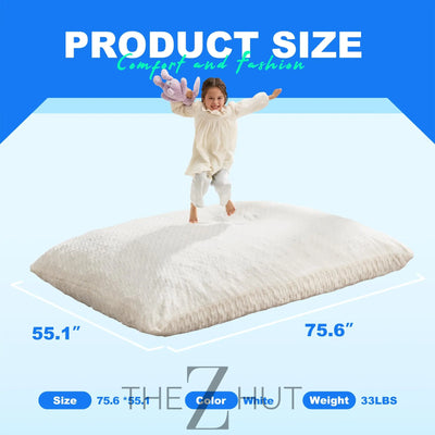 Hobestluk 3 in 1 Bean Bag Chair Giant Bean Bag Chairs Convertible Bean Bag Floor Cushion with Machine Washable Cover, Beanbag Chairs for Adult (Dark Grey) THE Z HUT