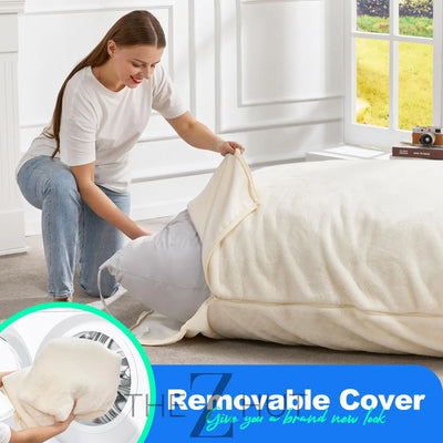 Hobestluk 3 in 1 Bean Bag Chair Giant Bean Bag Chairs Convertible Bean Bag Floor Cushion with Machine Washable Cover, Beanbag Chairs for Adult (Dark Grey) THE Z HUT