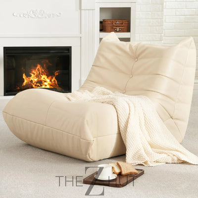 Hobestluk Bean Bag Chair Giant Bean Bag Sofa Memory Foam Bean Bag Chairs for Adults, Bean Bag Couches Faux Leather Bean Bag Chairs for Living Room Bedroom Dorm Office (Brown) THE Z HUT