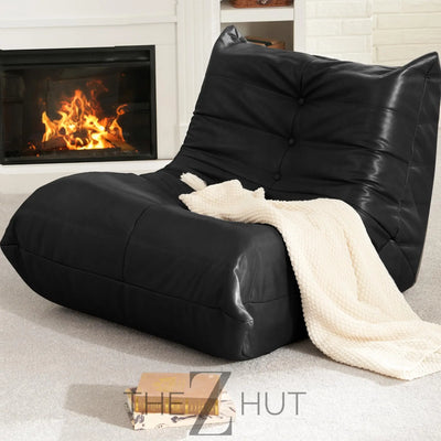 Hobestluk Bean Bag Chair Giant Bean Bag Sofa Memory Foam Bean Bag Chairs for Adults, Bean Bag Couches Faux Leather Bean Bag Chairs for Living Room Bedroom Dorm Office (Brown) THE Z HUT