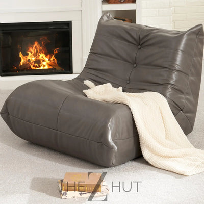 Hobestluk Bean Bag Chair Giant Bean Bag Sofa Memory Foam Bean Bag Chairs for Adults, Bean Bag Couches Faux Leather Bean Bag Chairs for Living Room Bedroom Dorm Office (Brown) THE Z HUT