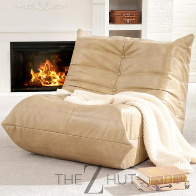 Hobestluk Bean Bag Chair Giant Bean Bag Sofa Memory Foam Bean Bag Chairs for Adults, Bean Bag Couches Faux Leather Bean Bag Chairs for Living Room Bedroom Dorm Office (Brown) THE Z HUT