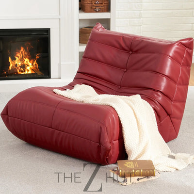 Hobestluk Bean Bag Chair Giant Bean Bag Sofa Memory Foam Bean Bag Chairs for Adults, Bean Bag Couches Faux Leather Bean Bag Chairs for Living Room Bedroom Dorm Office (Brown) THE Z HUT