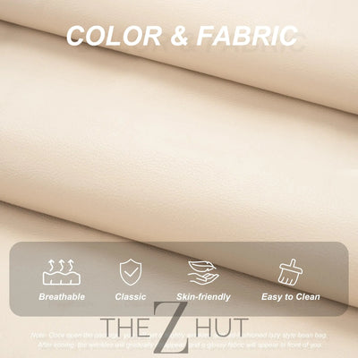 Hobestluk Bean Bag Chair Giant Bean Bag Sofa Memory Foam Bean Bag Chairs for Adults, Bean Bag Couches Faux Leather Bean Bag Chairs for Living Room Bedroom Dorm Office (Brown) THE Z HUT