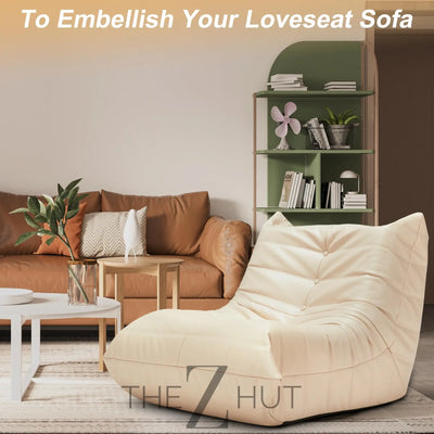 Hobestluk Bean Bag Chair Giant Bean Bag Sofa Memory Foam Bean Bag Chairs for Adults, Bean Bag Couches Faux Leather Bean Bag Chairs for Living Room Bedroom Dorm Office (Brown) THE Z HUT