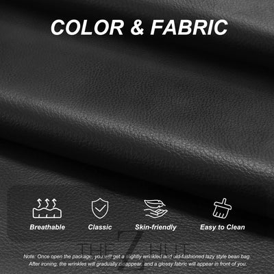 Hobestluk Bean Bag Chair Giant Bean Bag Sofa Memory Foam Bean Bag Chairs for Adults, Bean Bag Couches Faux Leather Bean Bag Chairs for Living Room Bedroom Dorm Office (Brown) THE Z HUT