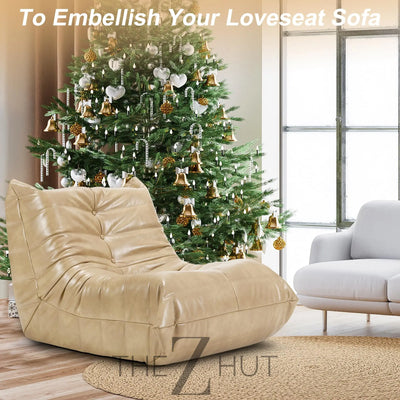 Hobestluk Bean Bag Chair Giant Bean Bag Sofa Memory Foam Bean Bag Chairs for Adults, Bean Bag Couches Faux Leather Bean Bag Chairs for Living Room Bedroom Dorm Office (Brown) THE Z HUT