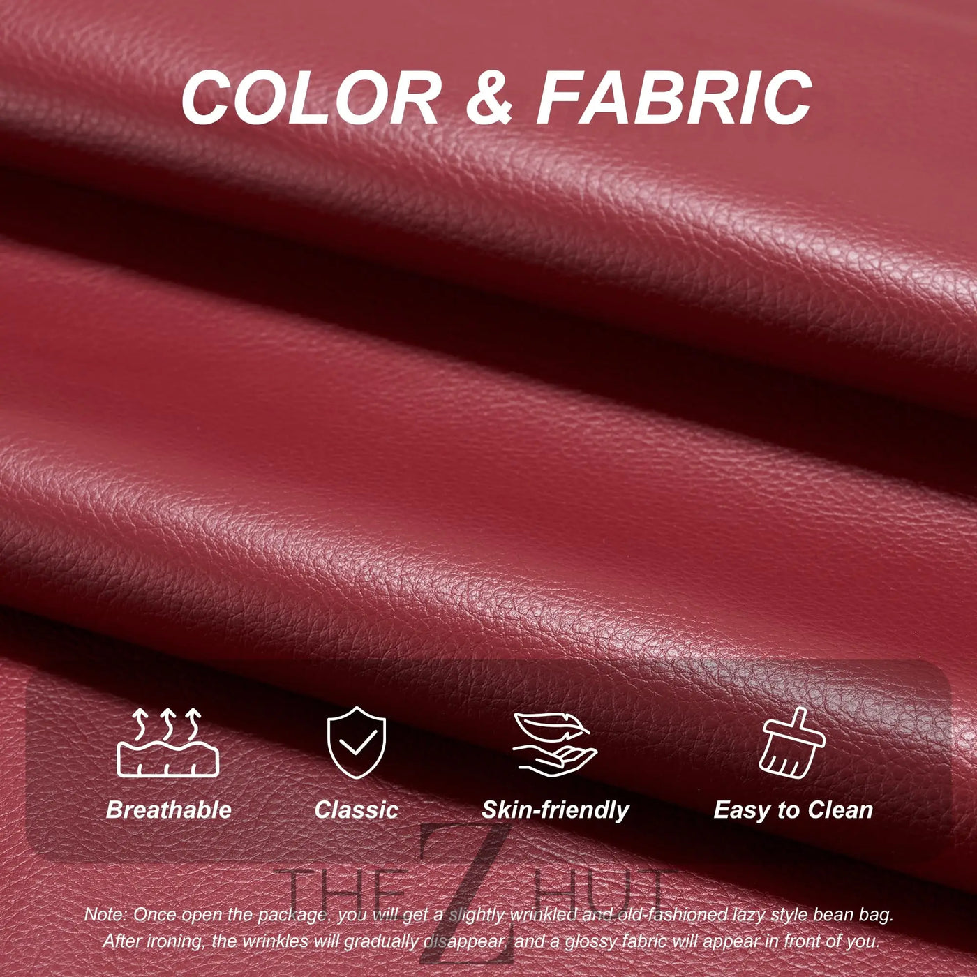 Hobestluk Bean Bag Chair Giant Bean Bag Sofa Memory Foam Bean Bag Chairs for Adults, Bean Bag Couches Faux Leather Bean Bag Chairs for Living Room Bedroom Dorm Office (Brown) THE Z HUT