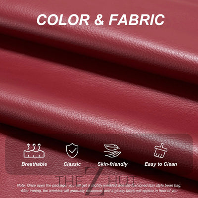 Hobestluk Bean Bag Chair Giant Bean Bag Sofa Memory Foam Bean Bag Chairs for Adults, Bean Bag Couches Faux Leather Bean Bag Chairs for Living Room Bedroom Dorm Office (Brown) THE Z HUT
