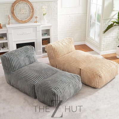 Hobestluk Big Bean Bag Lounger Chairs Large Beanbag Chair for Adults Bean Bag Sofa with Memory Foam Filled for Living Room, Bedroom or Balcony (Grey) THE Z HUT