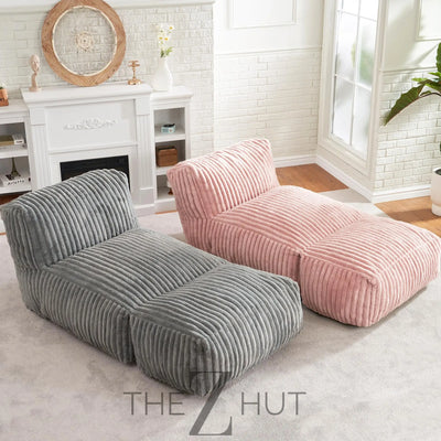 Hobestluk Big Bean Bag Lounger Chairs Large Beanbag Chair for Adults Bean Bag Sofa with Memory Foam Filled for Living Room, Bedroom or Balcony (Grey) THE Z HUT