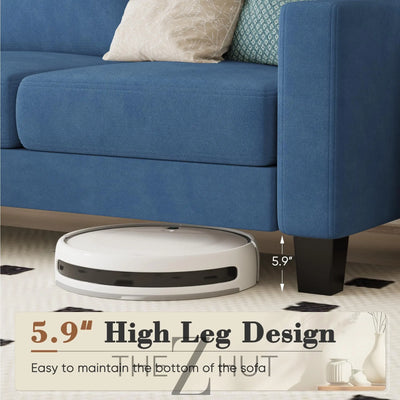 Homall Sofa for Living Room, Couch with Convertible Chaise, 3 Seat L-Shaped Sofas, Comfy Corduroy Couches for Apartment, Small Space, Cream THE Z HUT