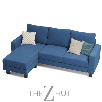 Homall Sofa for Living Room, Couch with Convertible Chaise, 3 Seat L-Shaped Sofas, Comfy Corduroy Couches for Apartment, Small Space, Cream THE Z HUT