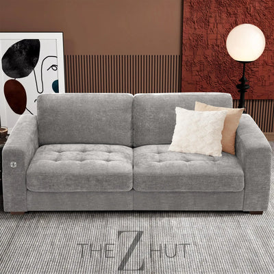 Ihanherry 146" U-Shaped Modern Sofa Modular Sectional Cloud Couch with 2 Ottoman, 6-Seat Chenille Deep Seat Sofa with 6 Pillows for Living Room, Bedroom and Apartment, Grey THE Z HUT