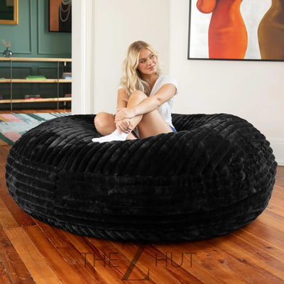 Jaxx 6 Foot Cocoon - 2-in-1 Convertible Bean Bag Bed & Large Bean Bag Chair for Adults, Charcoal THE Z HUT