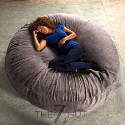 Jaxx 6 Foot Cocoon - 2-in-1 Convertible Bean Bag Bed & Large Bean Bag Chair for Adults, Charcoal THE Z HUT