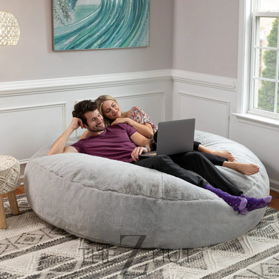 Jaxx 6 Foot Cocoon - 2-in-1 Convertible Bean Bag Bed & Large Bean Bag Chair for Adults, Charcoal THE Z HUT
