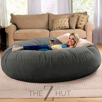 Jaxx 6 Foot Cocoon - 2-in-1 Convertible Bean Bag Bed & Large Bean Bag Chair for Adults, Charcoal THE Z HUT
