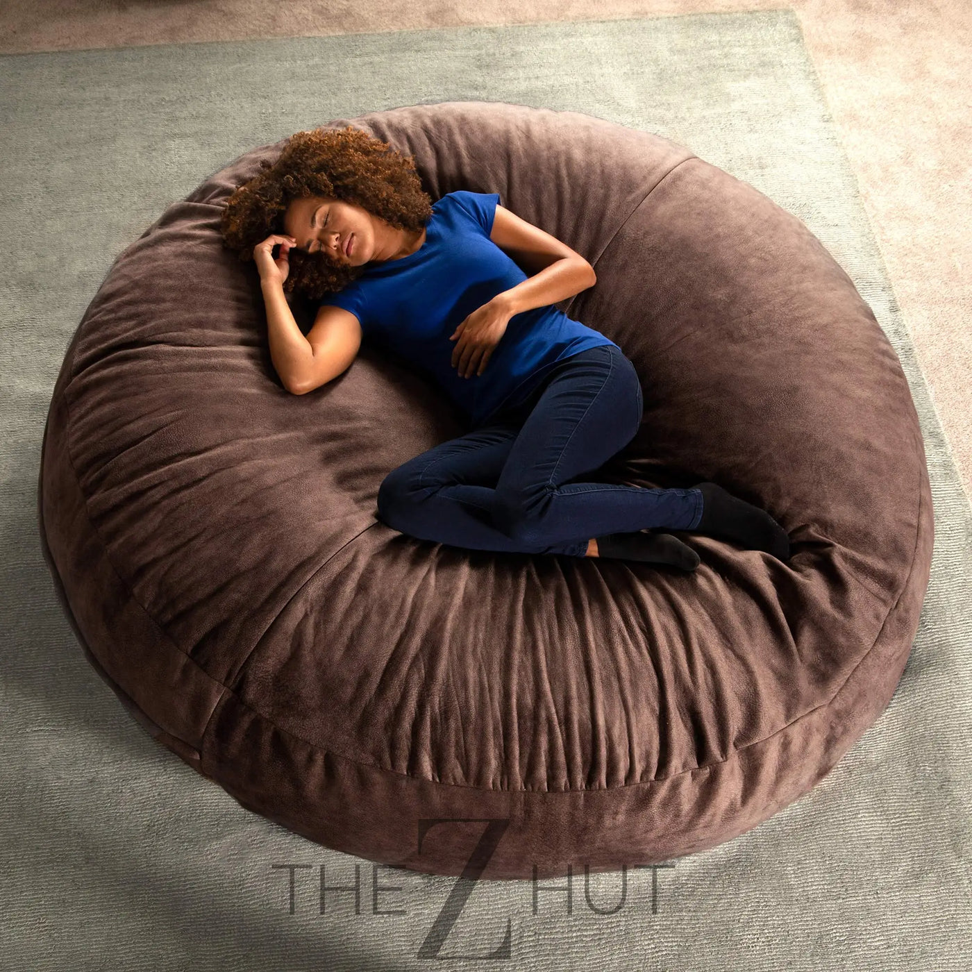 Jaxx 6 Foot Cocoon - 2-in-1 Convertible Bean Bag Bed & Large Bean Bag Chair for Adults, Charcoal THE Z HUT