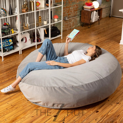 Jaxx 6 Foot Cocoon - 2-in-1 Convertible Bean Bag Bed & Large Bean Bag Chair for Adults, Charcoal THE Z HUT