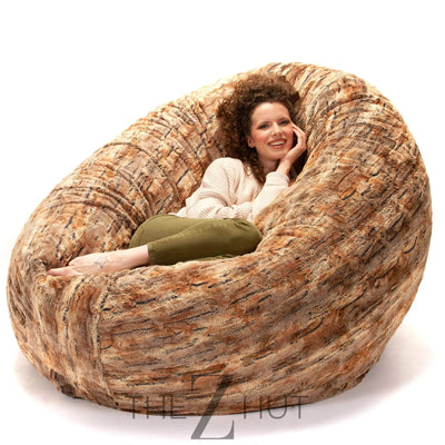 Jaxx 6 Foot Cocoon - 2-in-1 Convertible Bean Bag Bed & Large Bean Bag Chair for Adults, Charcoal THE Z HUT