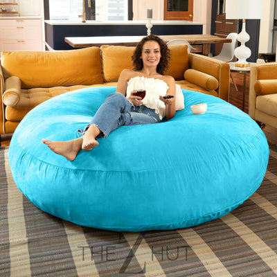 Jaxx 6 Foot Cocoon - 2-in-1 Convertible Bean Bag Bed & Large Bean Bag Chair for Adults, Charcoal THE Z HUT