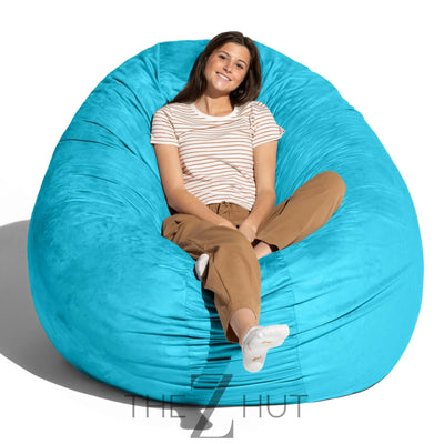 Jaxx 6 Foot Cocoon - 2-in-1 Convertible Bean Bag Bed & Large Bean Bag Chair for Adults, Charcoal THE Z HUT