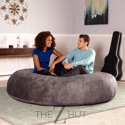 Jaxx 6 Foot Cocoon - 2-in-1 Convertible Bean Bag Bed & Large Bean Bag Chair for Adults, Charcoal THE Z HUT