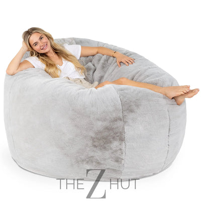 Jaxx 6 Foot Cocoon - 2-in-1 Convertible Bean Bag Bed & Large Bean Bag Chair for Adults, Charcoal THE Z HUT