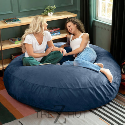 Jaxx 6 Foot Cocoon - 2-in-1 Convertible Bean Bag Bed & Large Bean Bag Chair for Adults, Charcoal THE Z HUT