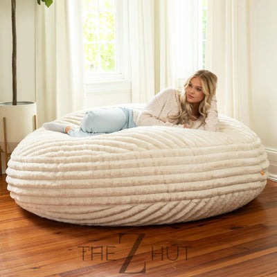 Jaxx 6 Foot Cocoon - 2-in-1 Convertible Bean Bag Bed & Large Bean Bag Chair for Adults, Charcoal THE Z HUT