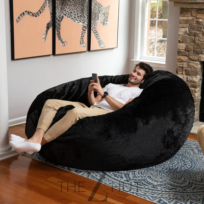 Jaxx 6 Foot Cocoon - 2-in-1 Convertible Bean Bag Bed & Large Bean Bag Chair for Adults, Charcoal THE Z HUT