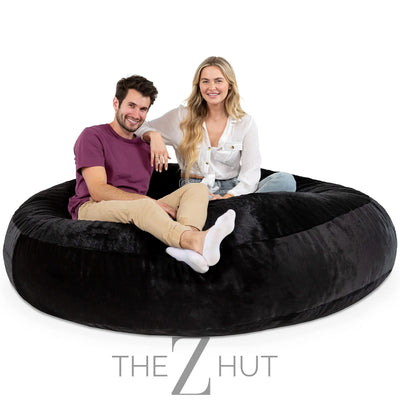 Jaxx 6 Foot Cocoon - 2-in-1 Convertible Bean Bag Bed & Large Bean Bag Chair for Adults, Charcoal THE Z HUT