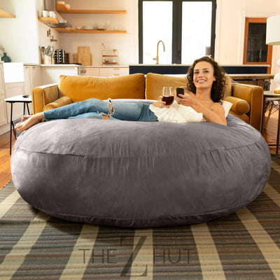 Jaxx 6 Foot Cocoon - 2-in-1 Convertible Bean Bag Bed & Large Bean Bag Chair for Adults, Charcoal THE Z HUT