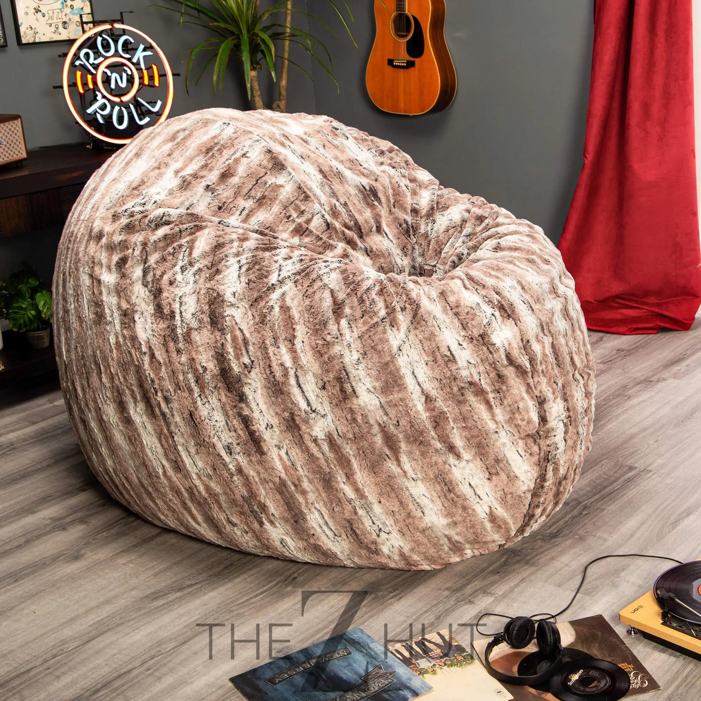 Jaxx 6 Foot Cocoon - 2-in-1 Convertible Bean Bag Bed & Large Bean Bag Chair for Adults, Charcoal THE Z HUT