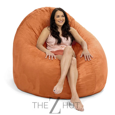 Jaxx 6 Foot Cocoon - 2-in-1 Convertible Bean Bag Bed & Large Bean Bag Chair for Adults, Charcoal THE Z HUT