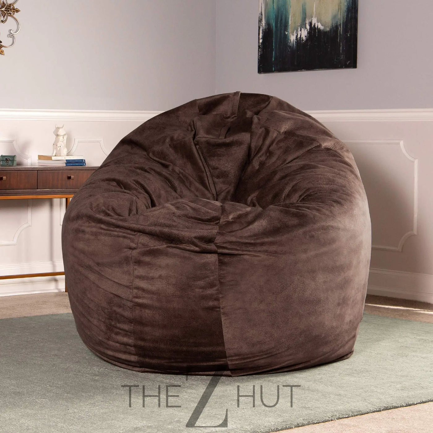 Jaxx 6 Foot Cocoon - 2-in-1 Convertible Bean Bag Bed & Large Bean Bag Chair for Adults, Charcoal THE Z HUT