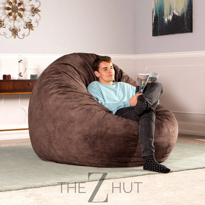Jaxx 6 Foot Cocoon - 2-in-1 Convertible Bean Bag Bed & Large Bean Bag Chair for Adults, Charcoal THE Z HUT
