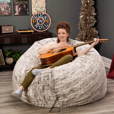 Jaxx 6 Foot Cocoon - 2-in-1 Convertible Bean Bag Bed & Large Bean Bag Chair for Adults, Charcoal THE Z HUT