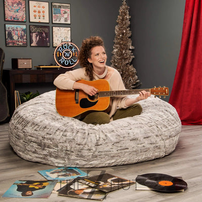 Jaxx 6 Foot Cocoon - 2-in-1 Convertible Bean Bag Bed & Large Bean Bag Chair for Adults, Charcoal THE Z HUT