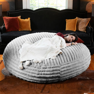 Jaxx 6 Foot Cocoon - 2-in-1 Convertible Bean Bag Bed & Large Bean Bag Chair for Adults, Charcoal THE Z HUT