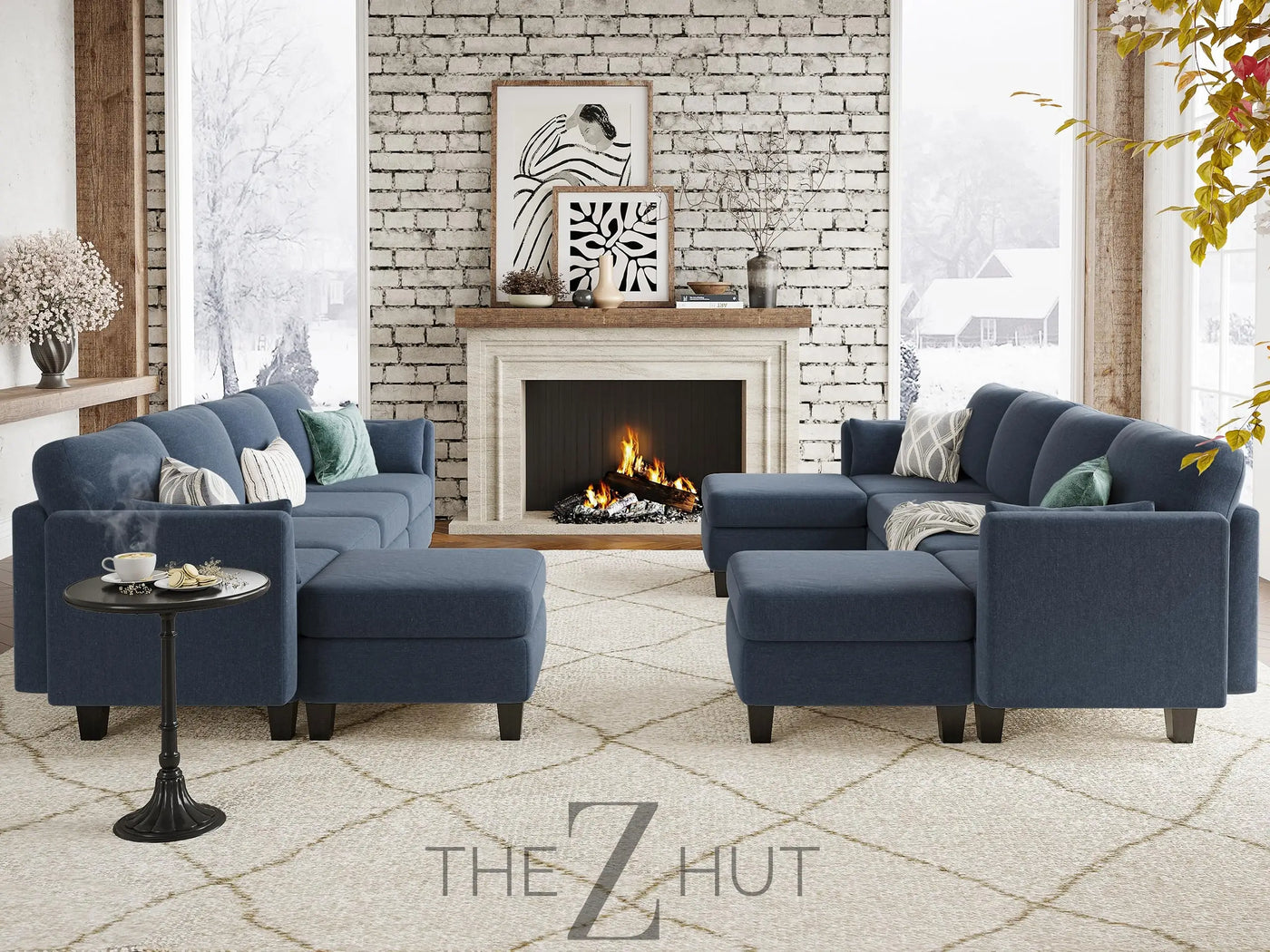 Modular Sectional Sofa, Convertible U Shaped Sofa Couch with High Density Memory Foam, 6 Seat Comfy Modular Sofa Couch for Living Room, Modern U Shaped Sectional Sofa, Dimgrey THE Z HUT