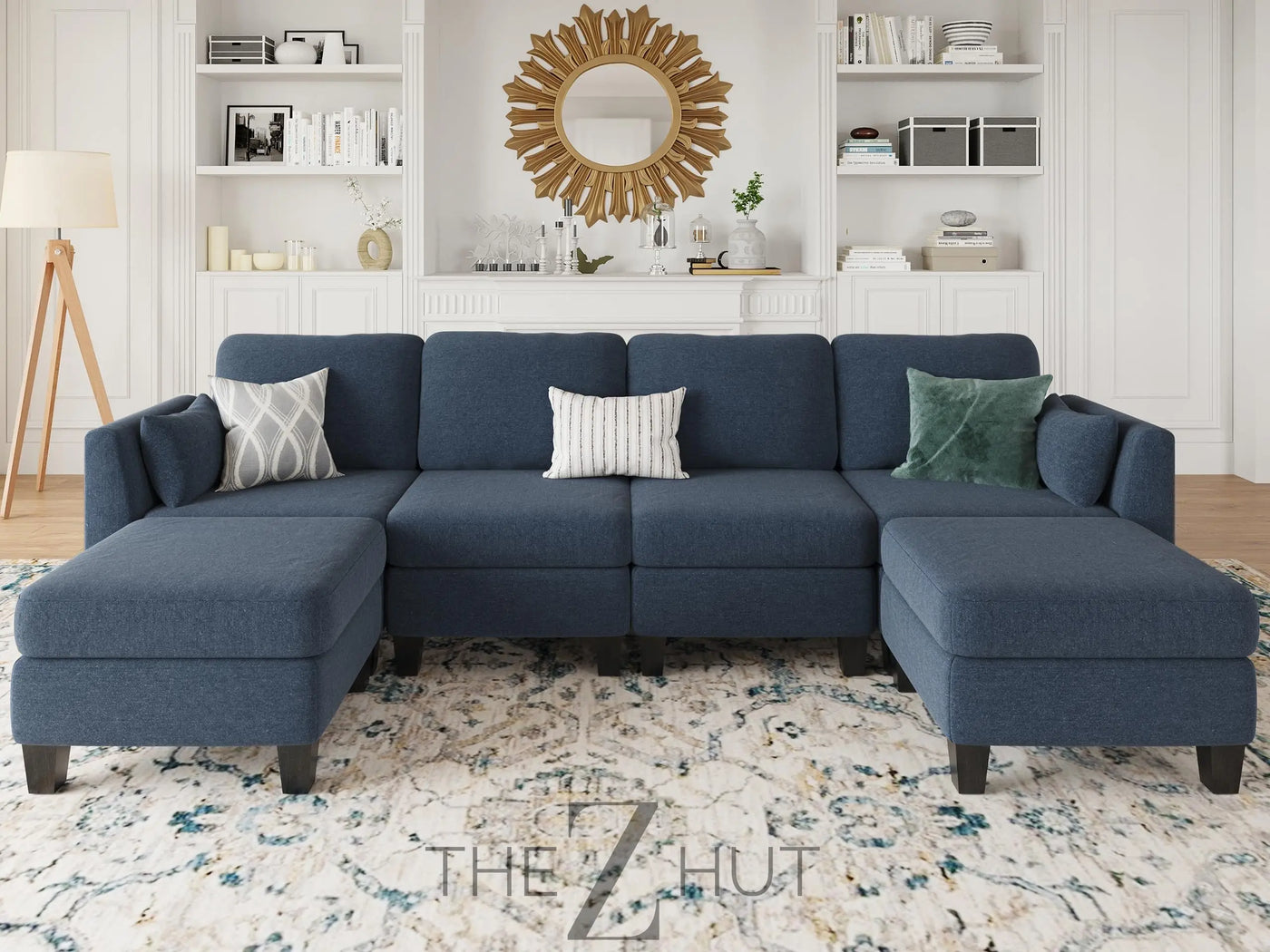 Modular Sectional Sofa, Convertible U Shaped Sofa Couch with High Density Memory Foam, 6 Seat Comfy Modular Sofa Couch for Living Room, Modern U Shaped Sectional Sofa, Dimgrey THE Z HUT