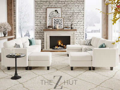 Modular Sectional Sofa, Convertible U Shaped Sofa Couch with High Density Memory Foam, 6 Seat Comfy Modular Sofa Couch for Living Room, Modern U Shaped Sectional Sofa, Dimgrey THE Z HUT